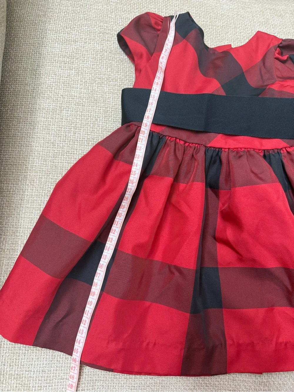 Ralph Lauren Baby Girls Red Black Plaid Dress Bloomers Holiday Set 12M EUC